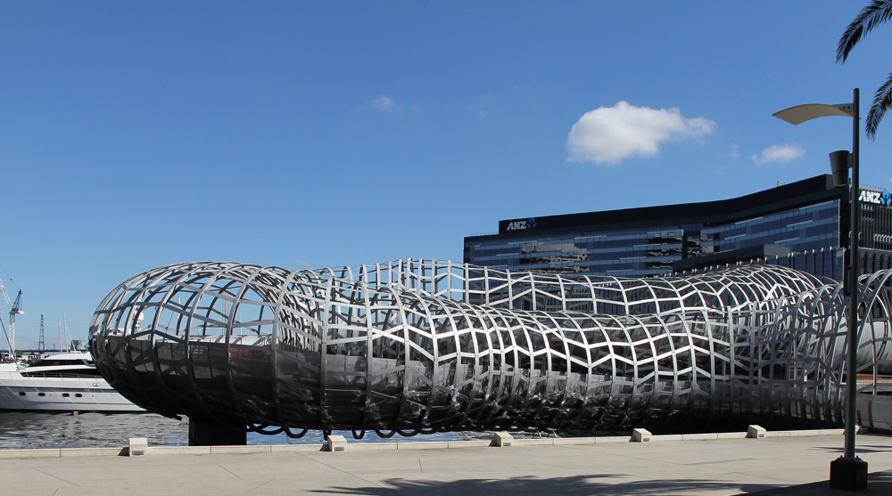footbridge, architecture, melbourne, australia,